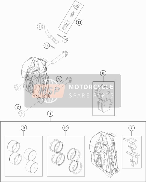 61013019100, Rep.Kit Sealing Rings 4X, KTM, 0