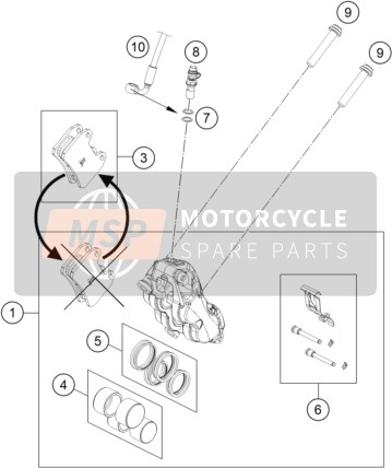 KTM RC4 R 2020 Pinza de freno delantero para un 2020 KTM RC4 R