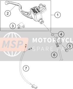 KTM 200 Duke, orange - B.D. US 2020 Front Brake Control for a 2020 KTM 200 Duke, orange - B.D. US