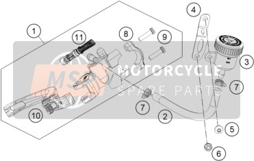 KTM RC4 R 2020 Bremssteuerung Vorne für ein 2020 KTM RC4 R