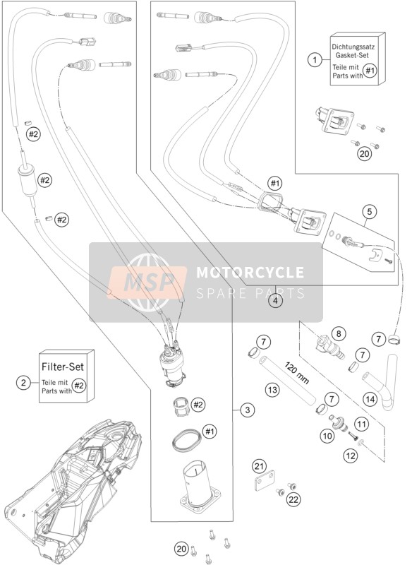 KTM 690 SMC R US 2020 Benzine Pomp voor een 2020 KTM 690 SMC R US