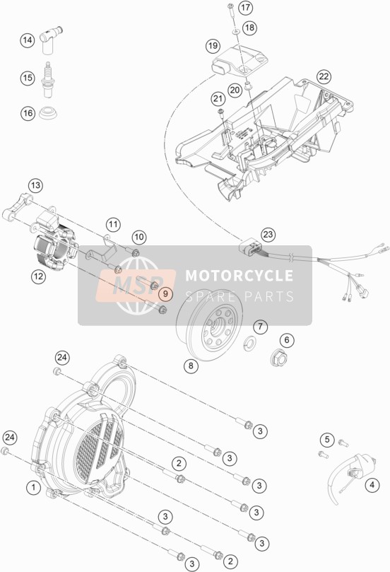 KTM 250 SX EU 2020 Système de mise à feu pour un 2020 KTM 250 SX EU