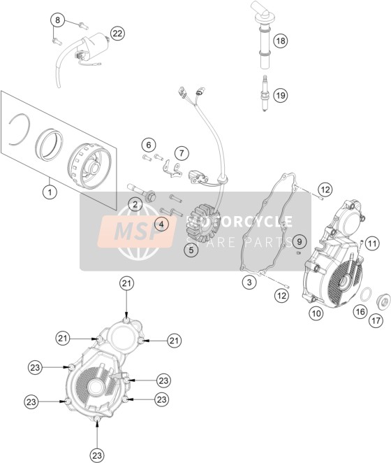 KTM 350 EXC-F Six Days CKD BR 2021 Ignition System for a 2021 KTM 350 EXC-F Six Days CKD BR