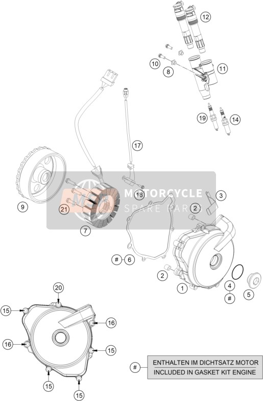 KTM 690 SMC R US 2020 Zündanlage für ein 2020 KTM 690 SMC R US