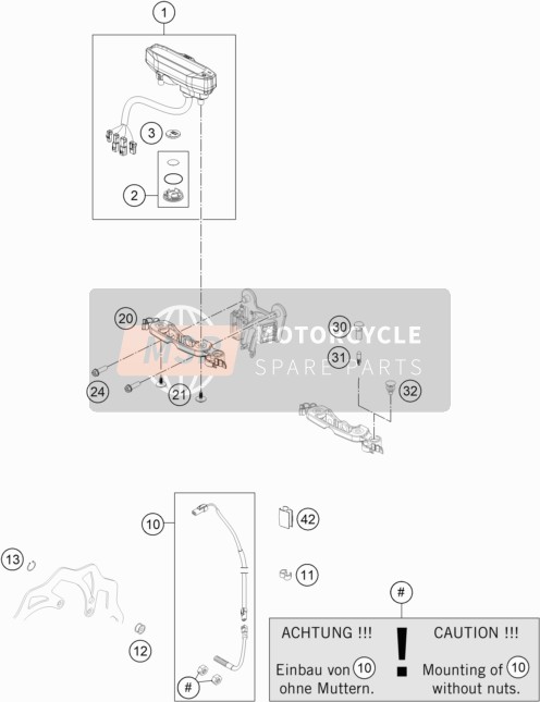 KTM 300 EXC CKD BR 2020 Instruments / Lock System for a 2020 KTM 300 EXC CKD BR