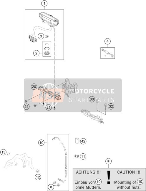 KTM 350 EXC-F Six Days EU 2021 Strumenti / Sistema di blocco per un 2021 KTM 350 EXC-F Six Days EU