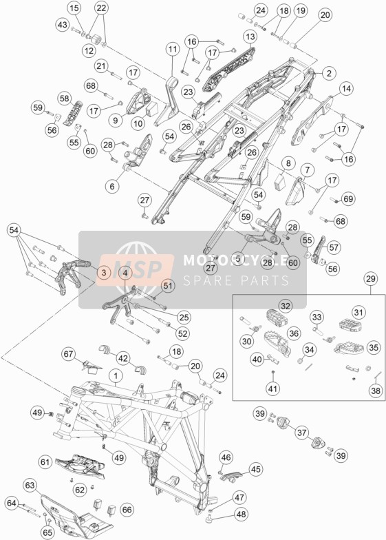 KTM 1050 ADVENTURE ABS Australia 2015 Frame for a 2015 KTM 1050 ADVENTURE ABS Australia