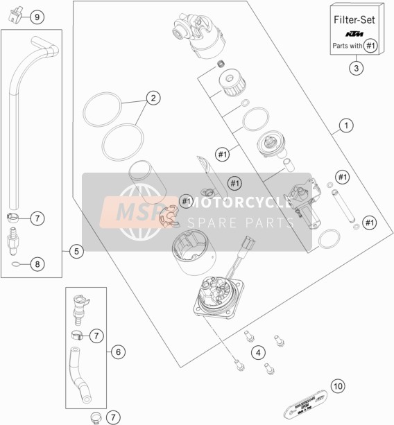 KTM 1050 ADVENTURE ABS Australia 2015 Bomba de combustible para un 2015 KTM 1050 ADVENTURE ABS Australia