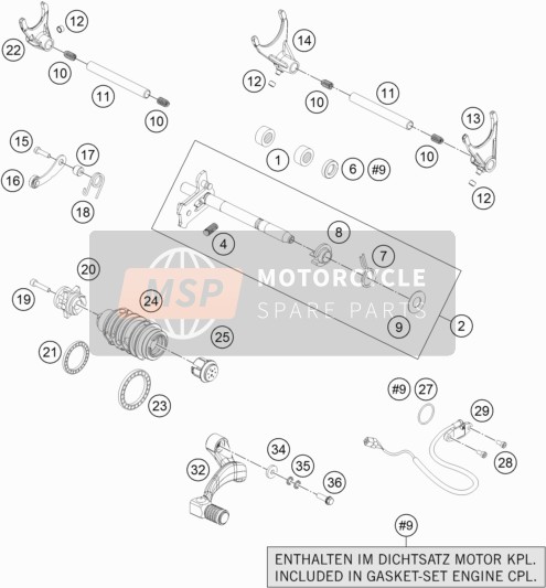 KTM 1050 ADVENTURE ABS Australia 2015 Shifting Mechanism for a 2015 KTM 1050 ADVENTURE ABS Australia