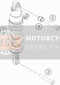 KTM 1050 ADVENTURE ABS Australia 2015 Shock Absorber for a 2015 KTM 1050 ADVENTURE ABS Australia