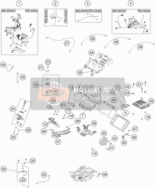 60341031050, Ecu Rubber Steun, KTM, 1