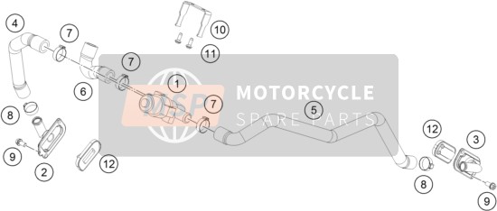 KTM 1050 ADVENTURE ABS Europe 2016 Secondary Air System SAS for a 2016 KTM 1050 ADVENTURE ABS Europe