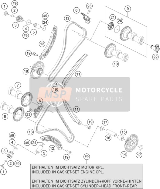 KTM 1050 ADVENTURE ABS CKD Malaysia 2016 Entraînement Par Courroie De Distribution pour un 2016 KTM 1050 ADVENTURE ABS CKD Malaysia