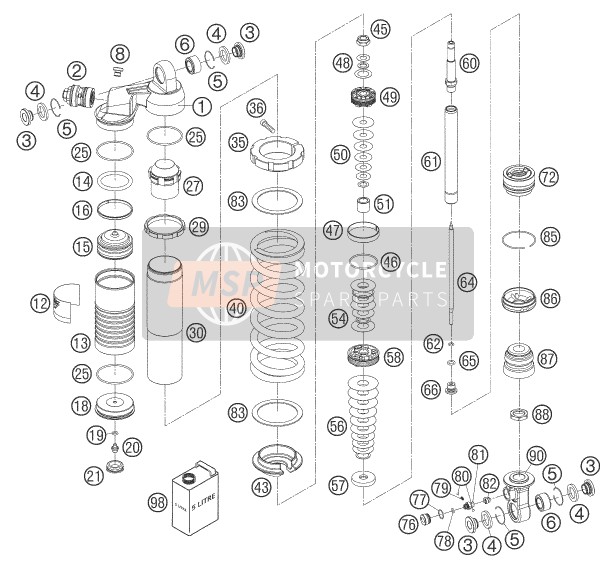 Shock Absorber Disassembled