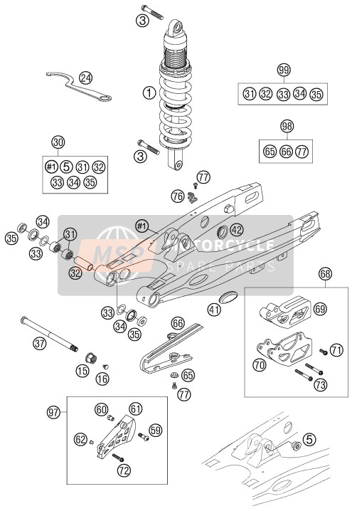 KTM 105 SX USA 2011 Stoßdämpfer für ein 2011 KTM 105 SX USA