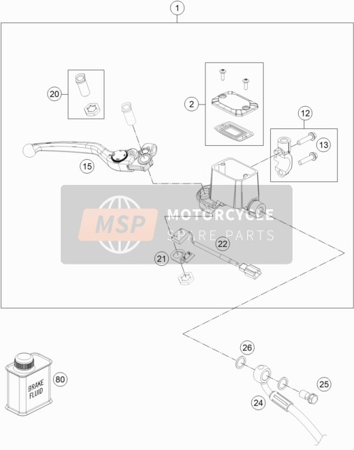 KTM 1090 Adventure China 2016 Front Brake Control for a 2016 KTM 1090 Adventure China