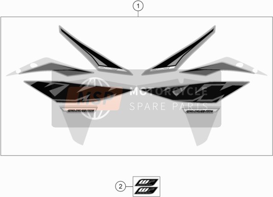 KTM 1090 Adventure Europe 2017 Decal for a 2017 KTM 1090 Adventure Europe