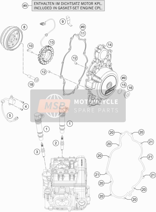 KTM 1090 Adventure Europe 2017 Ignition System for a 2017 KTM 1090 Adventure Europe