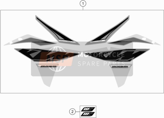 KTM 1090 Adventure L Europe 2018 Decal for a 2018 KTM 1090 Adventure L Europe