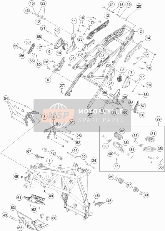 KTM 1090 Adventure S Europe 2019 Telaio per un 2019 KTM 1090 Adventure S Europe