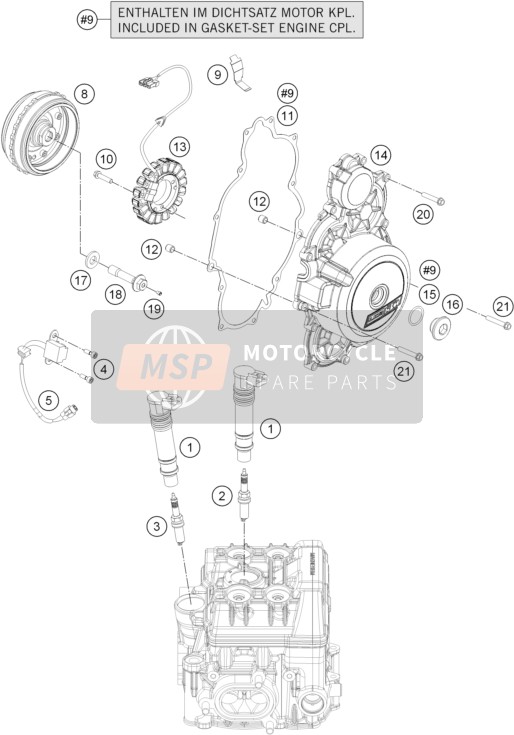KTM 1190 ADV. ABS GREY WES. France 2013 Ignition System for a 2013 KTM 1190 ADV. ABS GREY WES. France