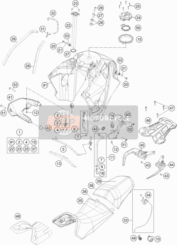 60307040050, Seat Cover, KTM, 0