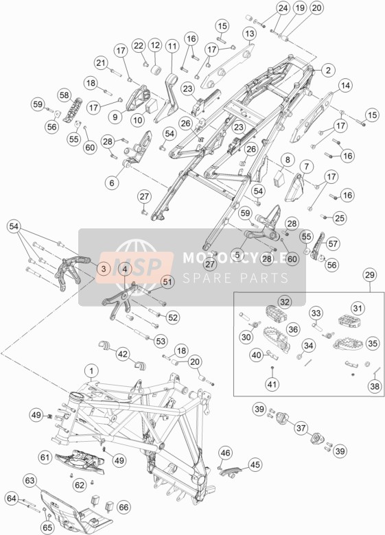 KTM 1190 ADV. ABS GREY WES. France 2014 Frame for a 2014 KTM 1190 ADV. ABS GREY WES. France