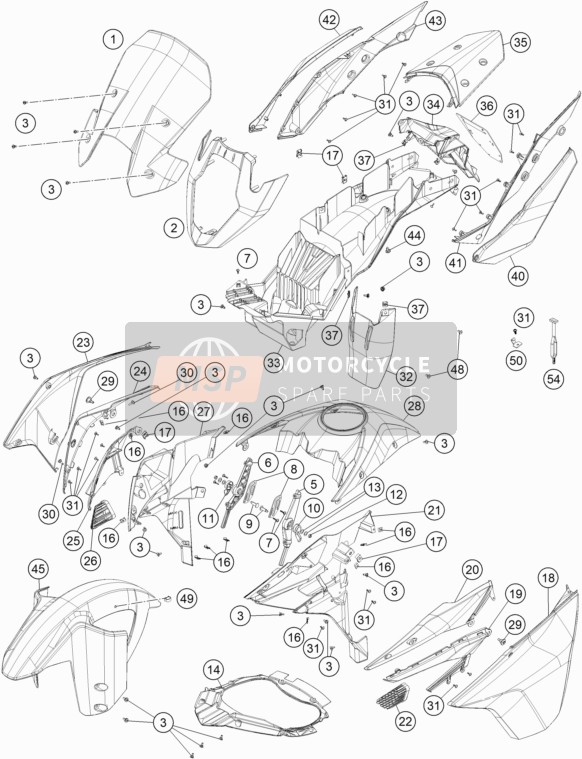 16512180100, Side Reflector Red Rear, KTM, 1