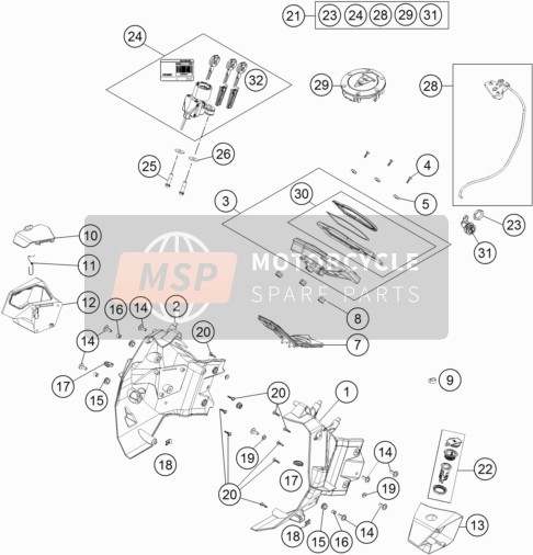 KTM 1190 ADVENTURE ABS GREY France 2016 Instruments / Lock System for a 2016 KTM 1190 ADVENTURE ABS GREY France