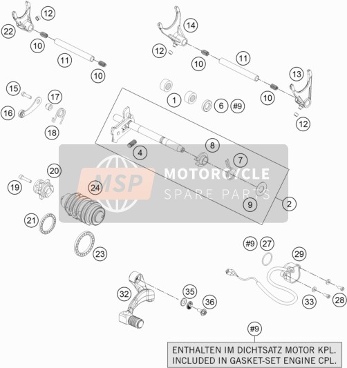 KTM 1190 ADVENTURE ABS GREY France 2016 Shifting Mechanism for a 2016 KTM 1190 ADVENTURE ABS GREY France