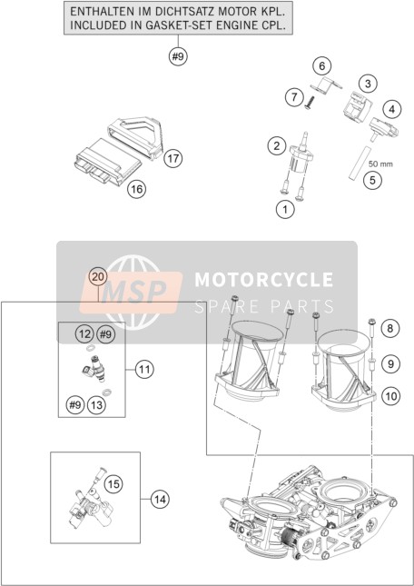 KTM 1190 ADVENTURE ABS GREY USA 2016 Throttle Body for a 2016 KTM 1190 ADVENTURE ABS GREY USA