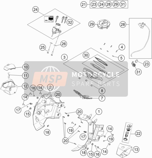 KTM 1190 ADVENTURE ABS ORANGE China 2014 Instruments / Lock System for a 2014 KTM 1190 ADVENTURE ABS ORANGE China