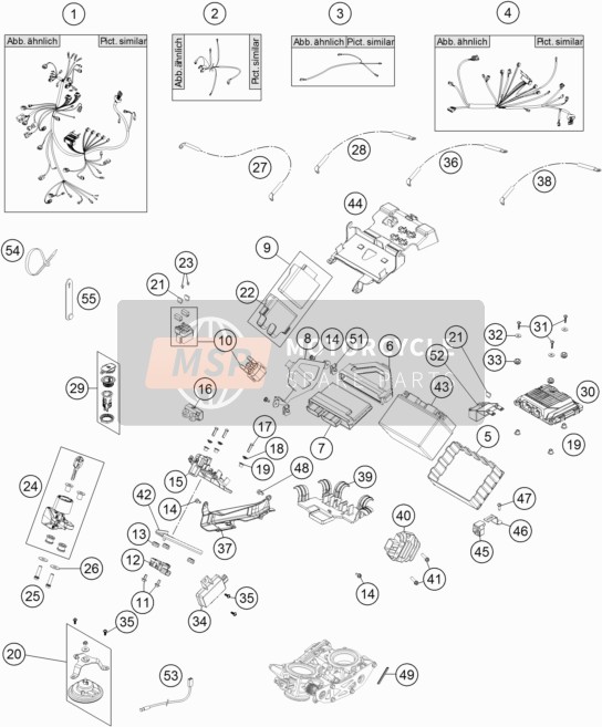 KTM 1190 ADVENTURE ABS ORANGE USA 2014 Wiring Harness for a 2014 KTM 1190 ADVENTURE ABS ORANGE USA