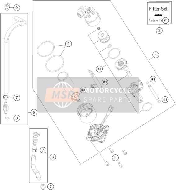 KTM 1190 ADVENTURE R ABS France 2013 Fuel Pump for a 2013 KTM 1190 ADVENTURE R ABS France