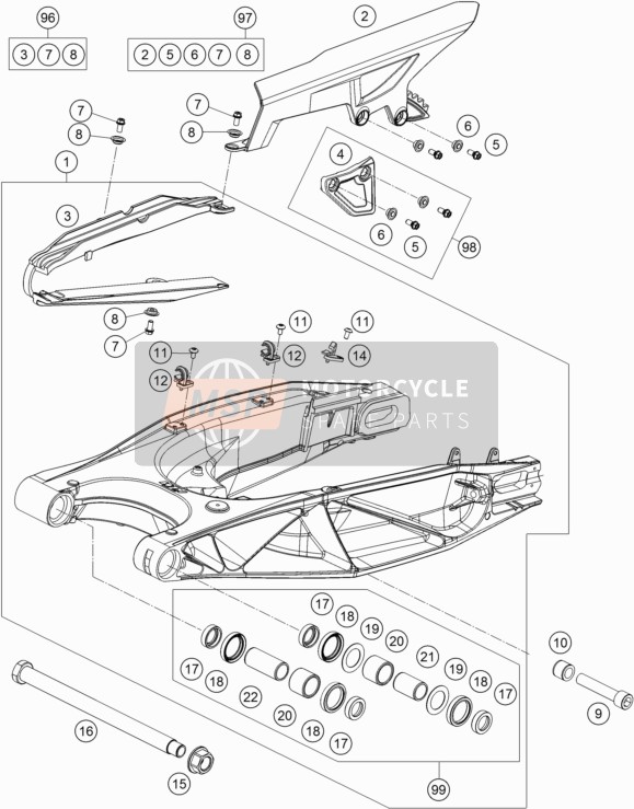 KTM 1190 ADVENTURE R ABS USA 2014 Swing Arm for a 2014 KTM 1190 ADVENTURE R ABS USA
