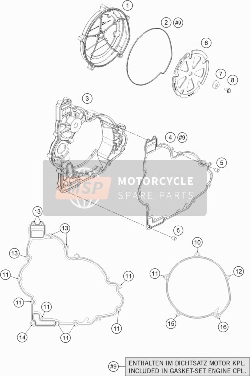 KTM 1190 ADVENTURE R ABS Europe 2016 Clutch Cover for a 2016 KTM 1190 ADVENTURE R ABS Europe