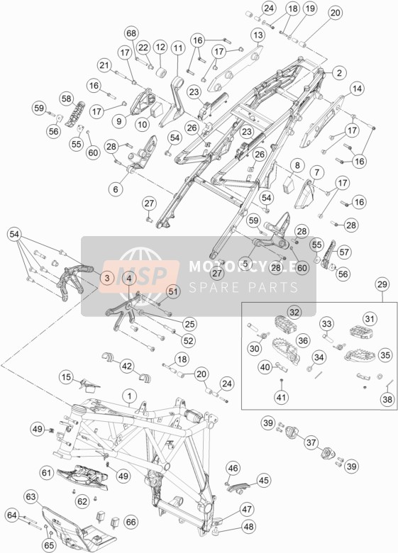KTM 1190 ADVENTURE R ABS Japan 2016 Frame for a 2016 KTM 1190 ADVENTURE R ABS Japan