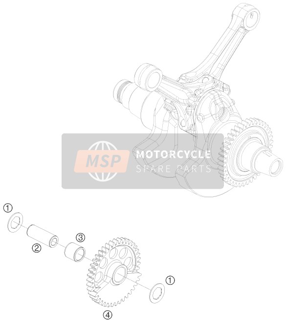 KTM 1190 RC8 BLACK Australia 2010 Arbre d'équilibrage pour un 2010 KTM 1190 RC8 BLACK Australia