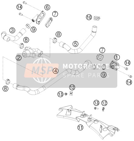 KTM 1190 RC8 BLACK Australia 2010 Secundair luchtsysteem SAS voor een 2010 KTM 1190 RC8 BLACK Australia