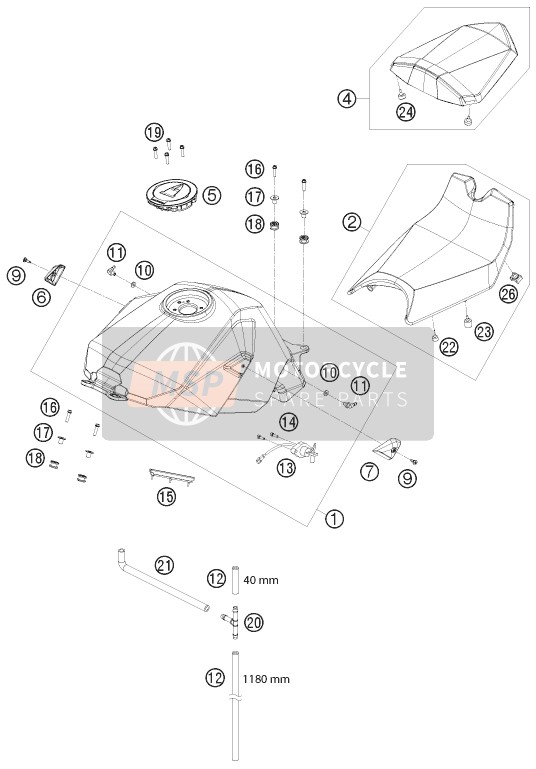 69007008100, Tank Cap, KTM, 1