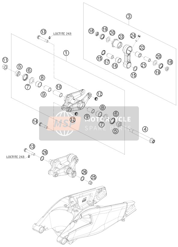 KTM 1190 RC8 ORANGE Australia 2010 Pro Lever Linking for a 2010 KTM 1190 RC8 ORANGE Australia