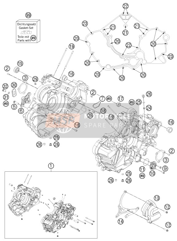 61230047144, Securing Guide RC8 Cpl., KTM, 0