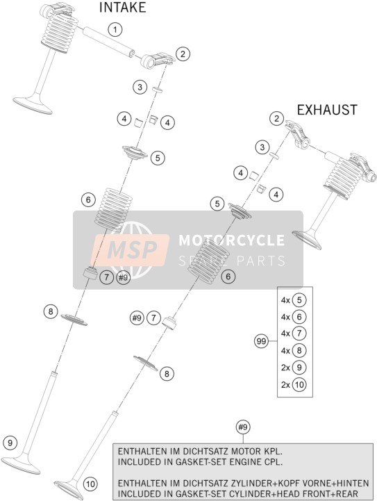 KTM 1190 RC8 R BLACK USA 2011 Valve Drive for a 2011 KTM 1190 RC8 R BLACK USA