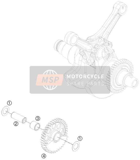 KTM 1190 RC8 R WHITE USA 2013 Balancer Shaft for a 2013 KTM 1190 RC8 R WHITE USA