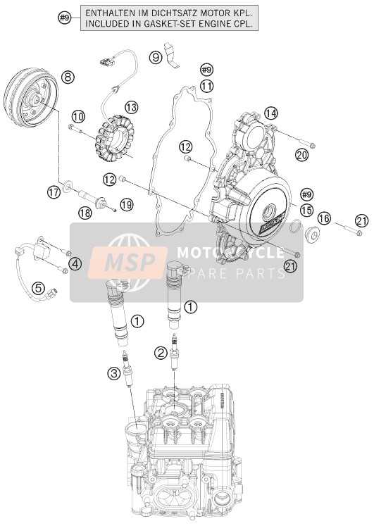 KTM 1190 RC8 R WHITE USA 2013 Ignition System for a 2013 KTM 1190 RC8 R WHITE USA