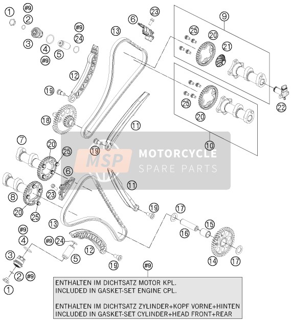 KTM 1190 RC8 R WHITE France 2013 Entraînement Par Courroie De Distribution pour un 2013 KTM 1190 RC8 R WHITE France