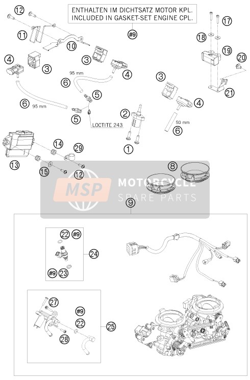61041060040, Screw For Support Stepper Mot., KTM, 1