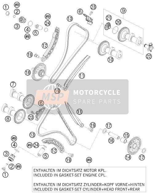 61236009100, Camshaft Intake, KTM, 0