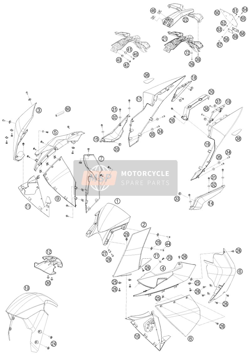 61708910000, Fender Carbon Cmpl., KTM, 1