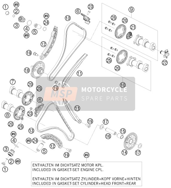 59009062010, Special Screw M6X10 SW=8 10.9, KTM, 0